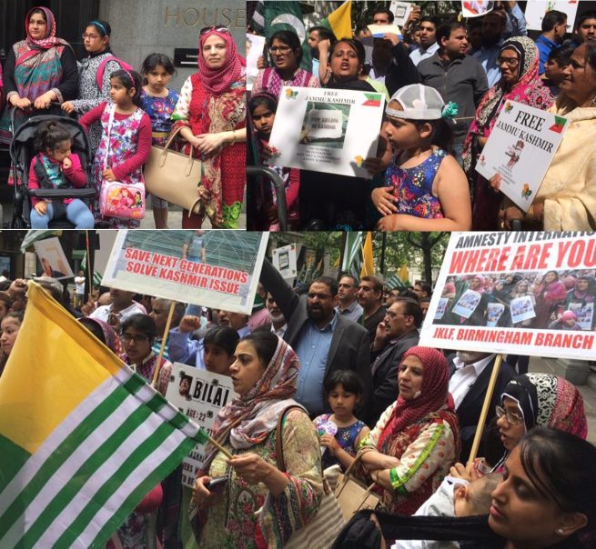 Indian High Commission in London Kashmiries Protests