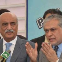 Ishaq Dar and Khurshid Shah