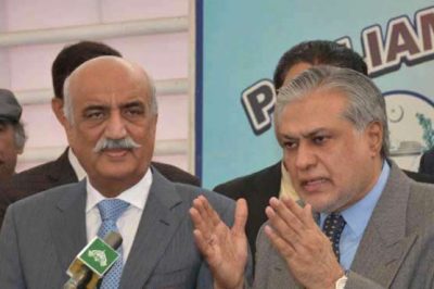 Ishaq Dar and Khurshid Shah