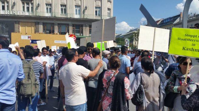 Pakistani community Vienna Kashmir Solidarity Rally