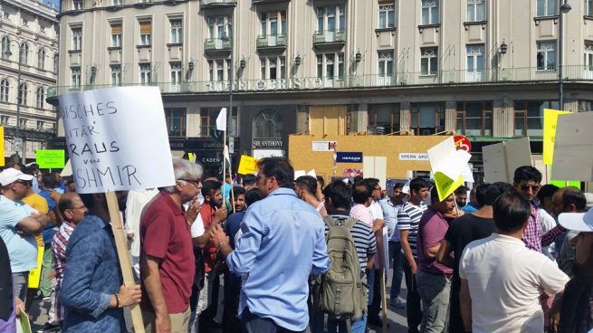 Pakistani community Vienna Kashmir Solidarity Rally