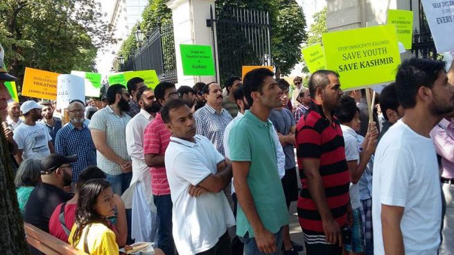 Pakistani community Vienna Kashmir Solidarity Rally