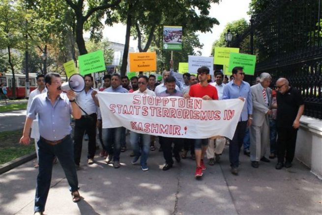 Pakistani community Vienna Kashmir Solidarity Rally