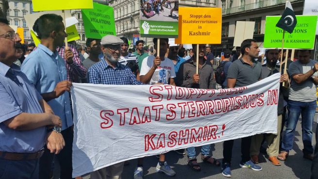 Pakistani community Vienna Kashmir Solidarity Rally