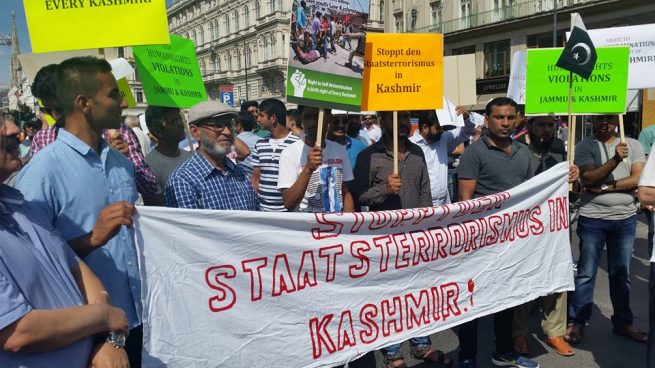 Pakistani community Vienna Kashmir Solidarity Rally