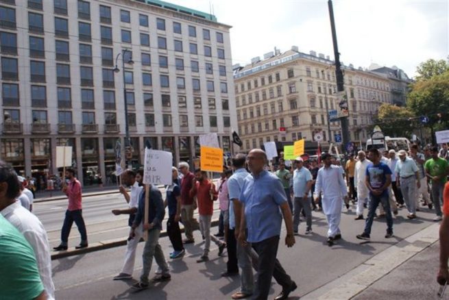 Pakistani community Vienna Kashmir Solidarity Rally