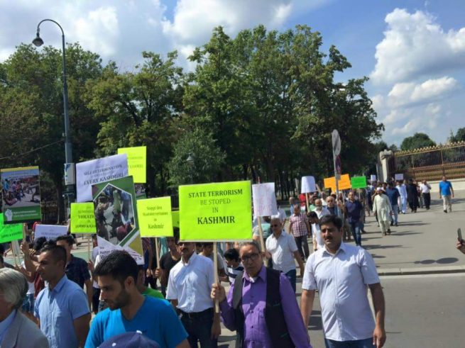 Pakistani community Vienna Kashmir Solidarity Rally