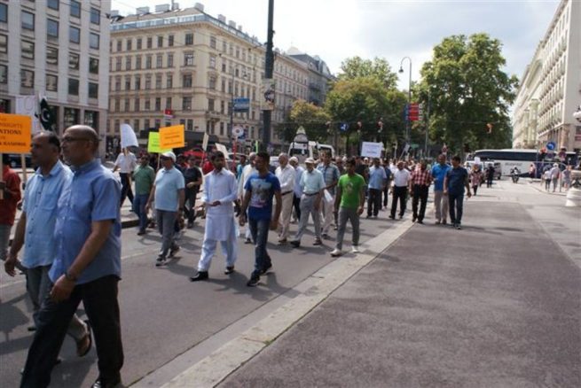 Pakistani community Vienna Kashmir Solidarity Rally