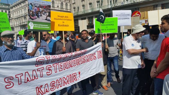 Pakistani community Vienna Kashmir Solidarity Rally