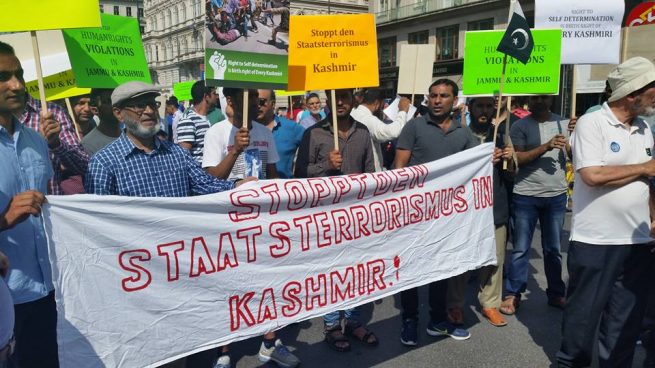 Pakistani community Vienna Kashmir Solidarity Rally