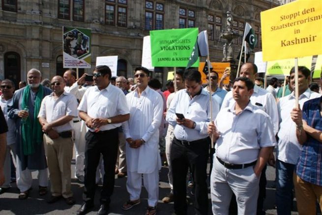 Pakistani community Vienna Kashmir Solidarity Rally