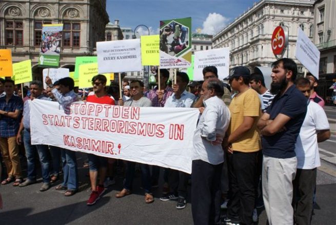 Pakistani community Vienna Kashmir Solidarity Rally