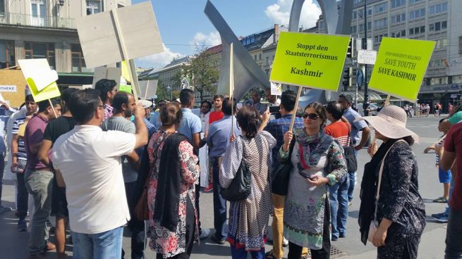 Pakistani community Vienna Kashmir Solidarity Rally