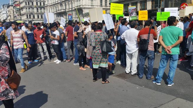 Pakistani community Vienna Kashmir Solidarity Rally