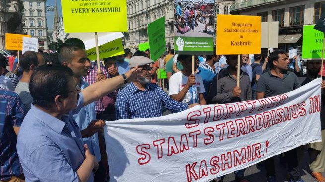 Pakistani community Vienna Kashmir Solidarity Rally