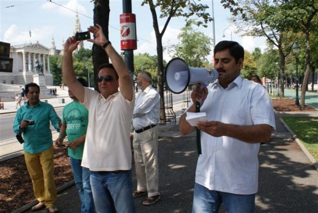 Pakistani community Vienna Kashmir Solidarity Rally