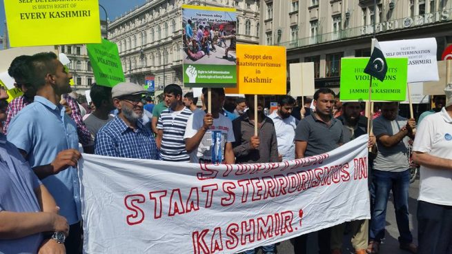 Pakistani community Vienna Kashmir Solidarity Rally