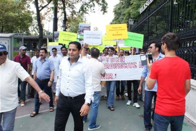 Pakistani community Vienna Kashmir Solidarity Rally