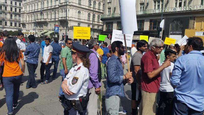 Pakistani community Vienna Kashmir Solidarity Rally