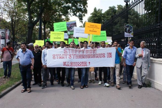 Pakistani community Vienna Kashmir Solidarity Rally