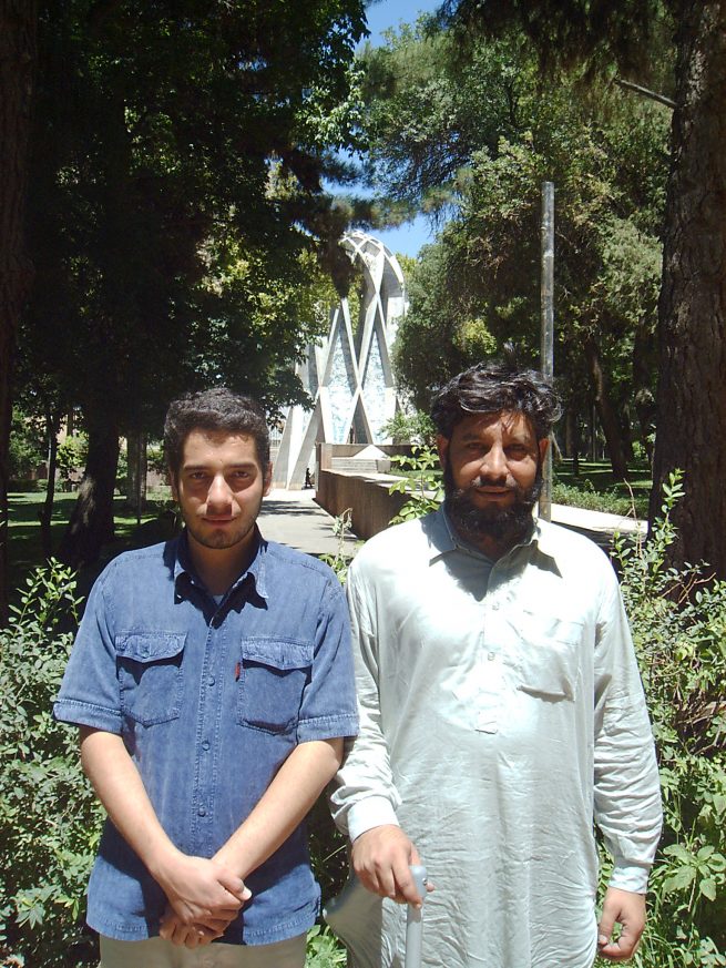 At Mausoleum of Hakeem Umer Khayyam with Mahdi Farrukhi