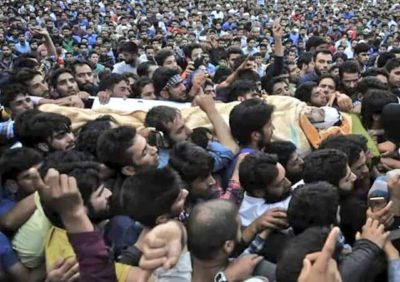 Funeral of Burhan Muzzafar Wani