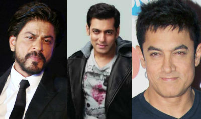 Aamir Khan,,Shah Rukh Khan and Salman Khan