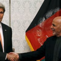 Ashraf Ghani and John Kerry