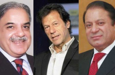 Imran, Shahbaz and Nawaz Sharif