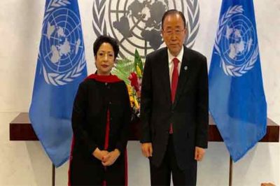 Maliha Lodhi with Ban Ki Moon