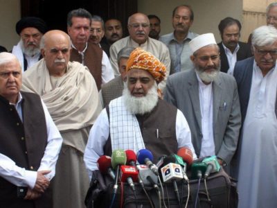 Mehmood Khan Achakzai and Fazlur Rehman