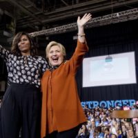 Michelle Obama and Clinton