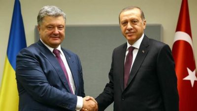 Petro Poroshenko and Tayyap Urdrgon