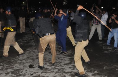 Police Baton Charge