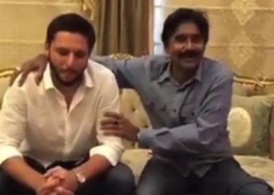 Miandad and Shahid Afridi