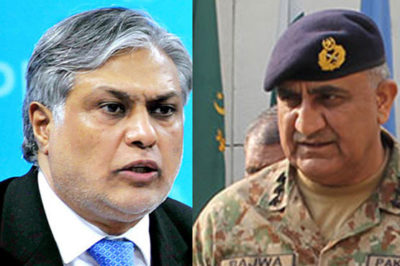 Ishaq Dar and General Qamar Javed Bajwa