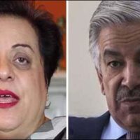 Khawaja Asif and Shireen Mazari