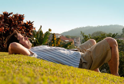 Man Absorbing Sunshine