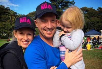 Brad Haddin with Wife and Child