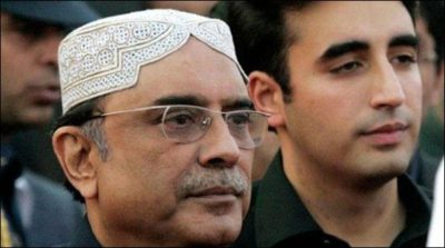 Asif Ali Zardari with Bilawal Bhutto