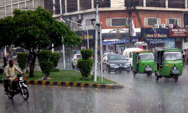 ملک کے مختلف علاقوں میں بارش کا سلسلہ جاری