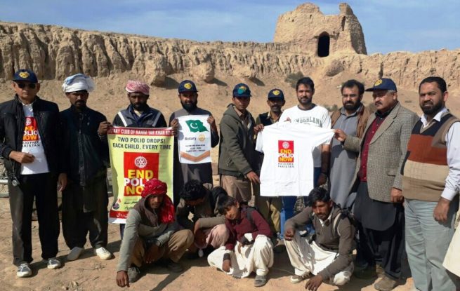 Rotary Polio awareness at Khairgarh Cholistan