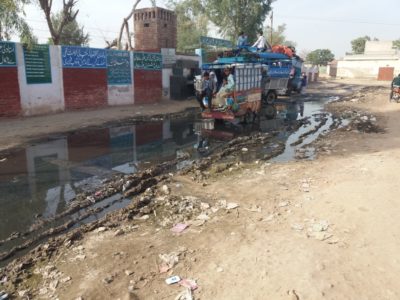 Dirty Water in Front of School