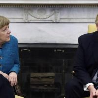 Angela Merkel with Donald Trump