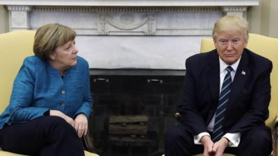 Angela Merkel with Donald Trump