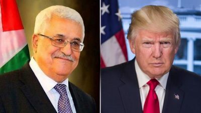 Mahmoud Abbas and Donald Trump