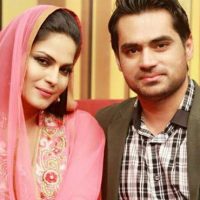 Veena Malik with Asad Khattak