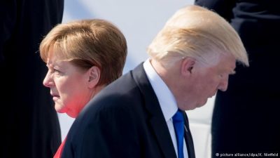 Angela Merkel and Trump 