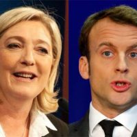 Marine le Pen and Emmanuel Macron