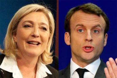 Marine le Pen and Emmanuel Macron 